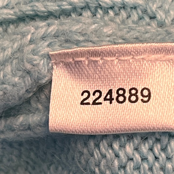 Ann Taylor LOFT Womens S Cable Knit V Neck Sweater Aqua Rabbit Hair Blend - Picture 7 of 8